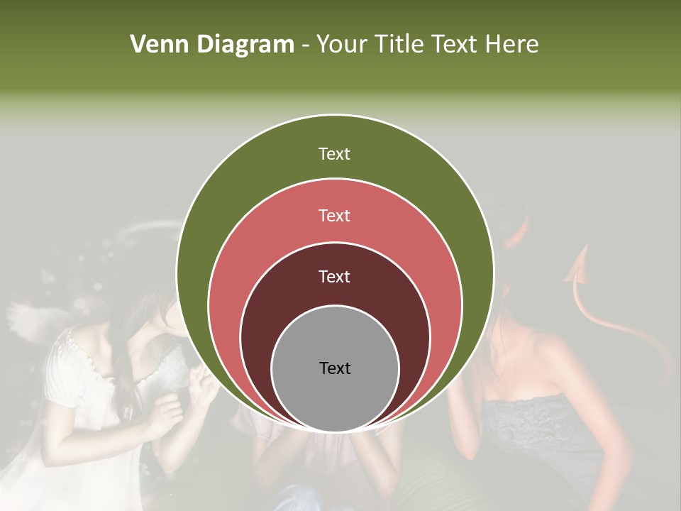 Lady Girl Looking PowerPoint Template