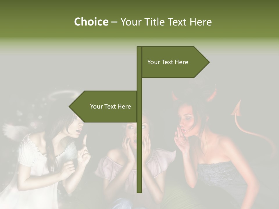 Lady Girl Looking PowerPoint Template