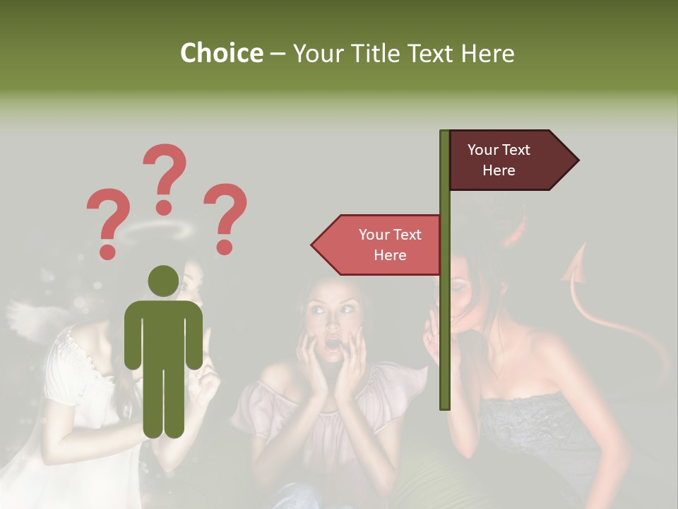 Lady Girl Looking PowerPoint Template