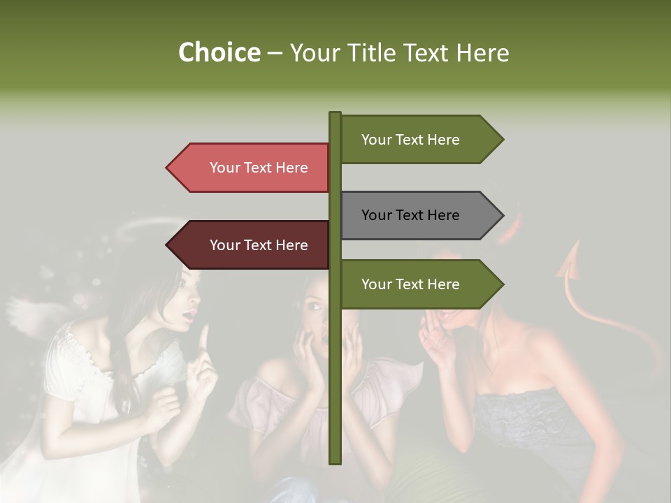 Lady Girl Looking PowerPoint Template