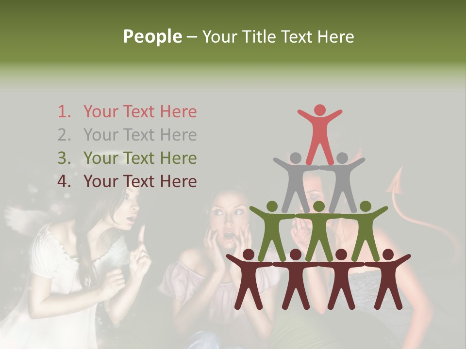 Lady Girl Looking PowerPoint Template