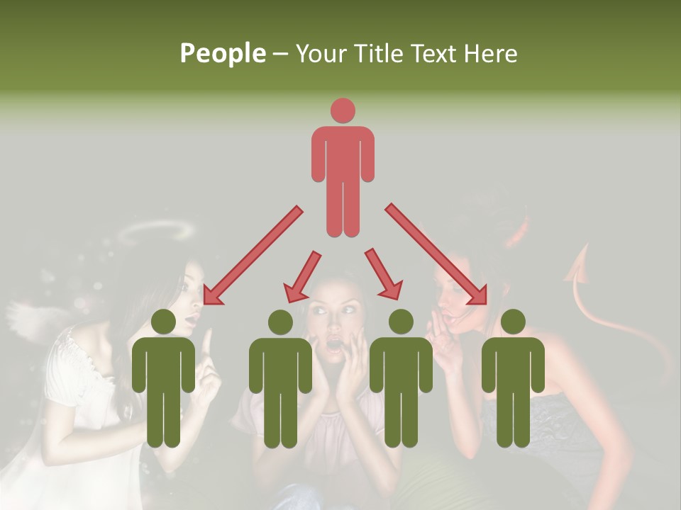 Lady Girl Looking PowerPoint Template