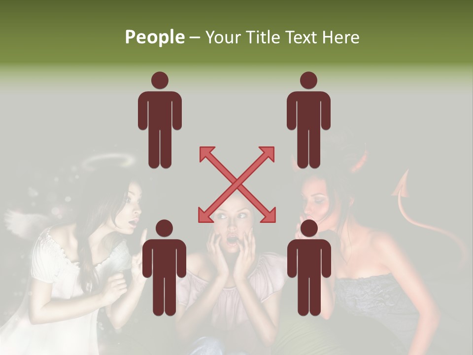 Lady Girl Looking PowerPoint Template