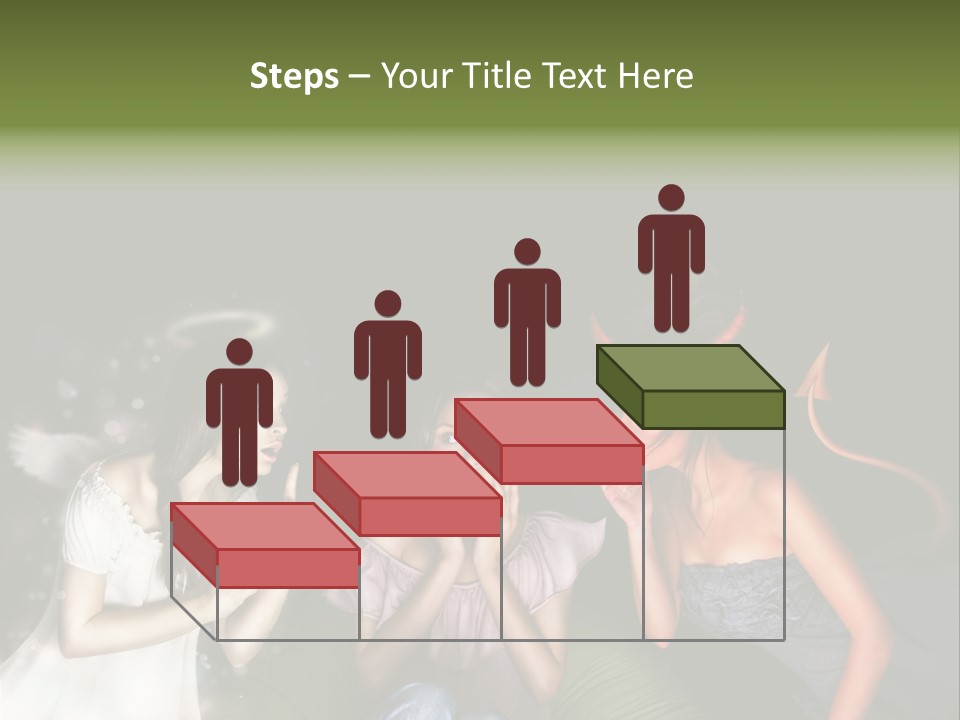 Lady Girl Looking PowerPoint Template