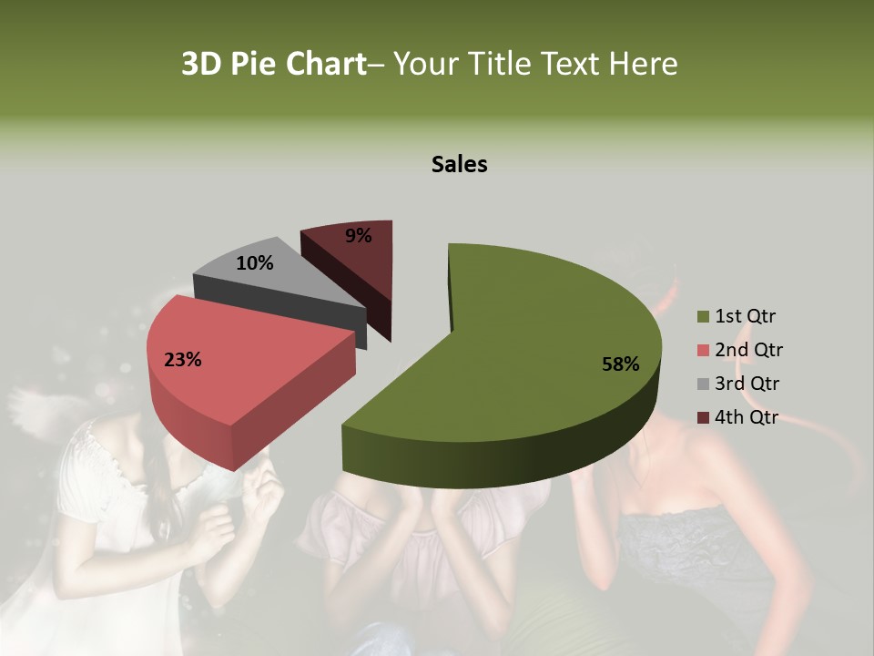 Lady Girl Looking PowerPoint Template