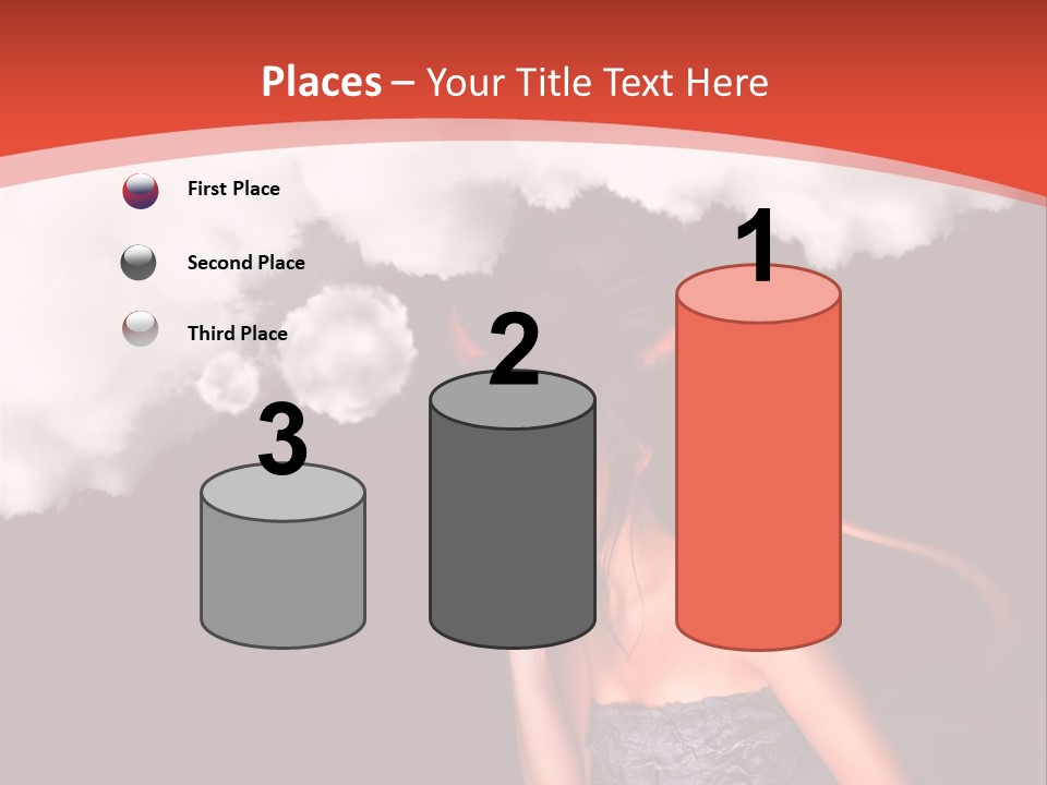 Girl Naughty Desire PowerPoint Template