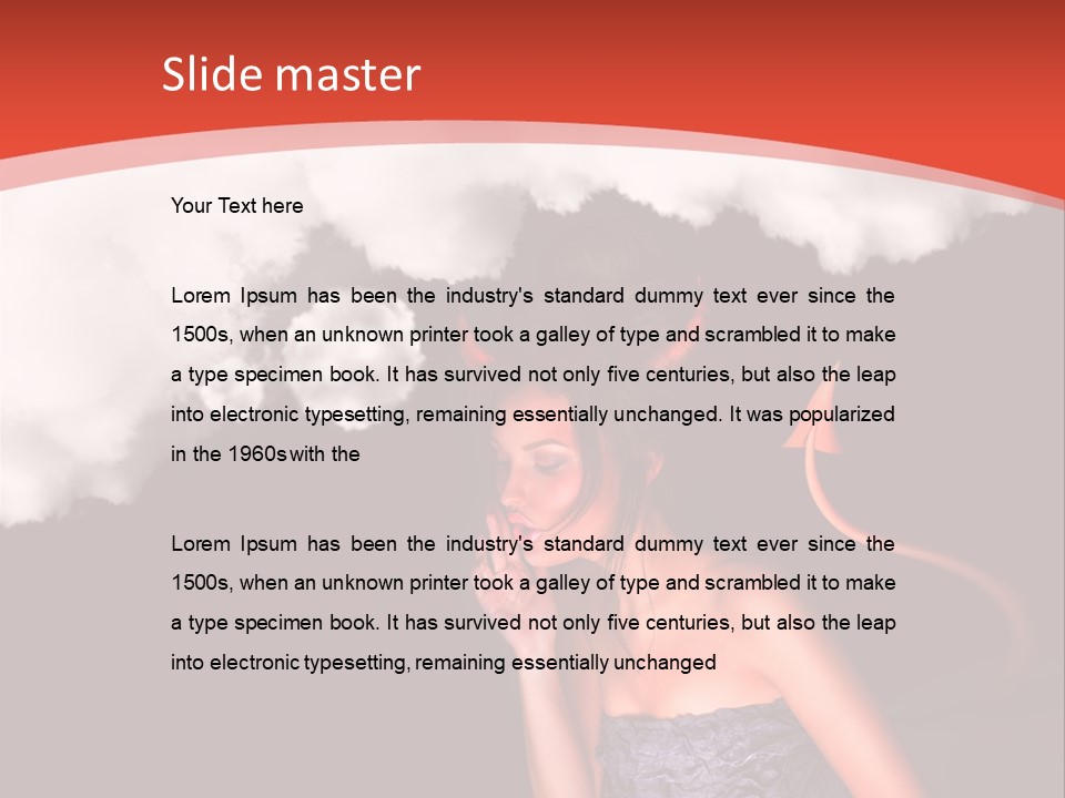 Girl Naughty Desire PowerPoint Template