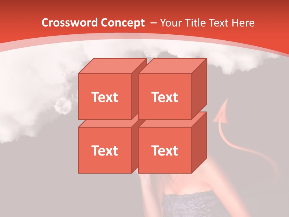 Girl Naughty Desire PowerPoint Template