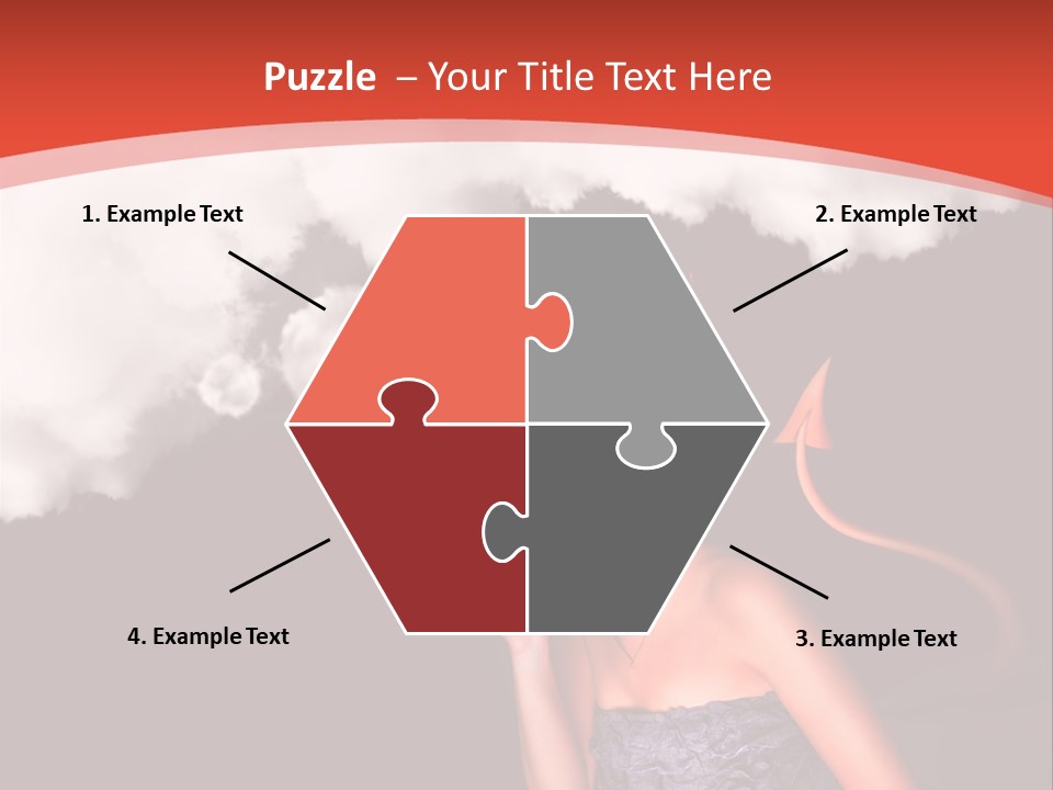 Girl Naughty Desire PowerPoint Template