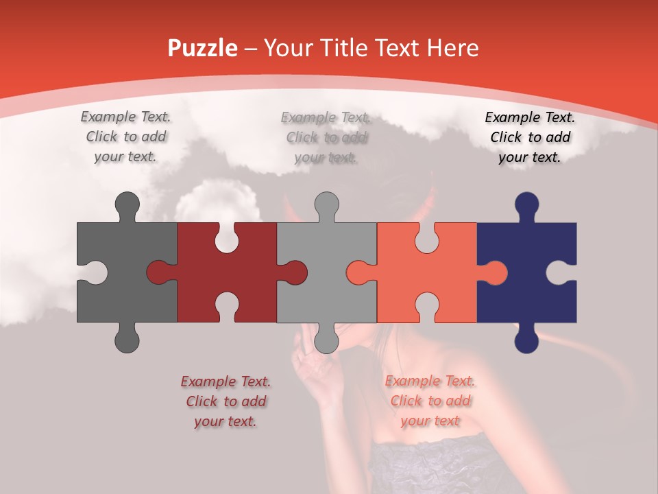 Girl Naughty Desire PowerPoint Template