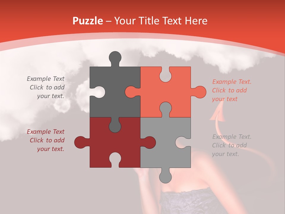 Girl Naughty Desire PowerPoint Template