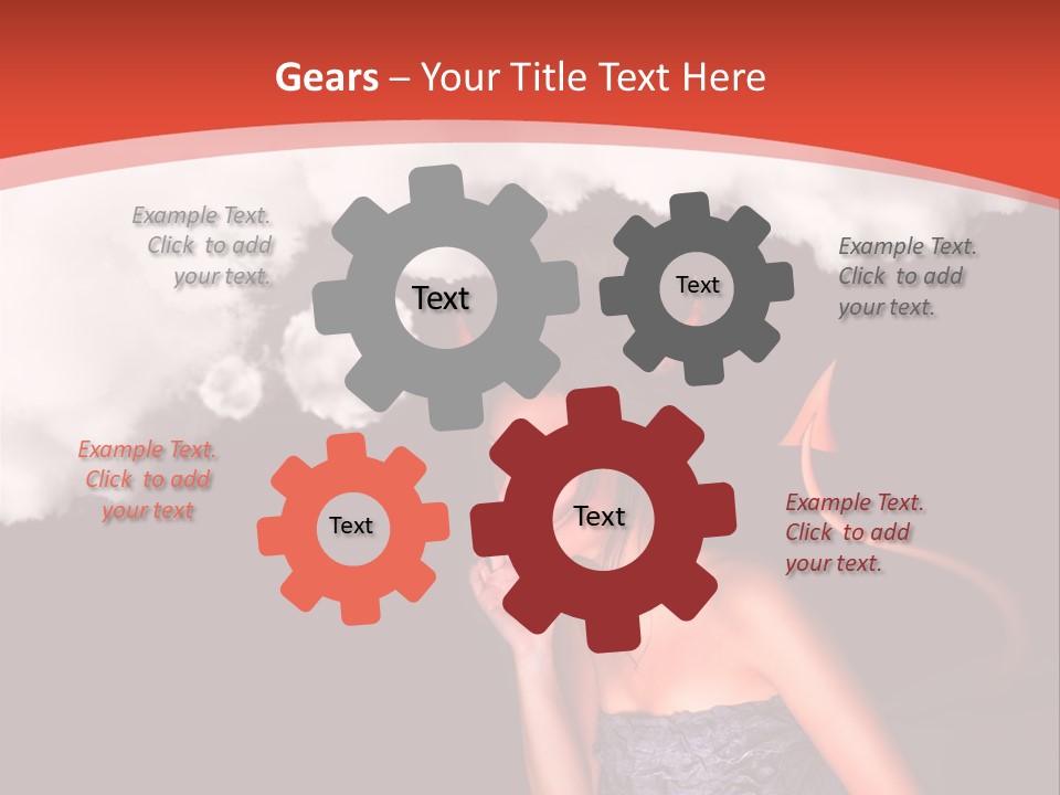 Girl Naughty Desire PowerPoint Template