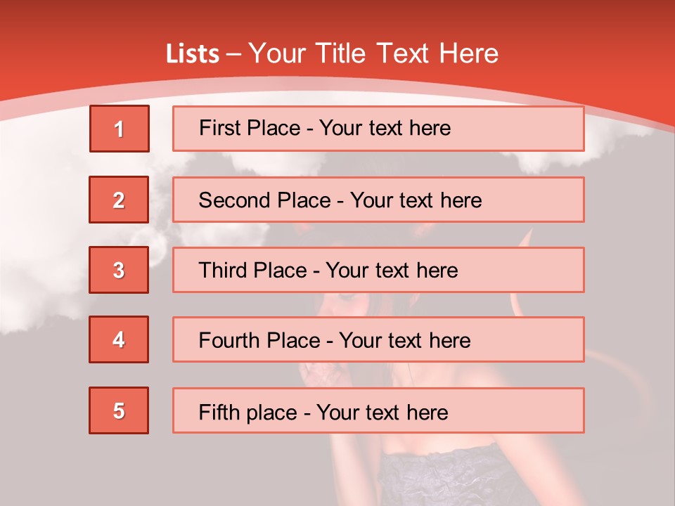 Girl Naughty Desire PowerPoint Template