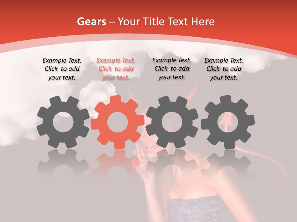 Girl Naughty Desire PowerPoint Template