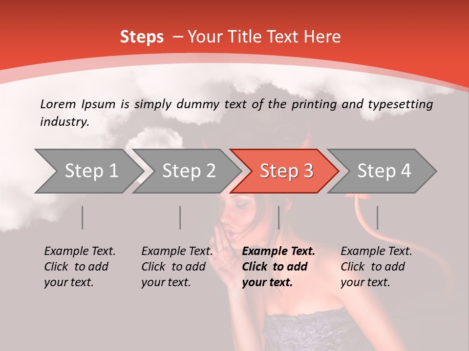 Girl Naughty Desire PowerPoint Template