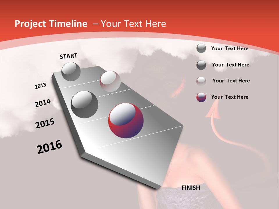 Girl Naughty Desire PowerPoint Template