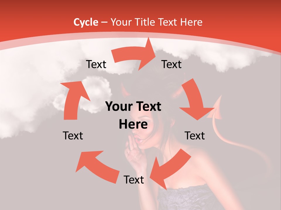 Girl Naughty Desire PowerPoint Template