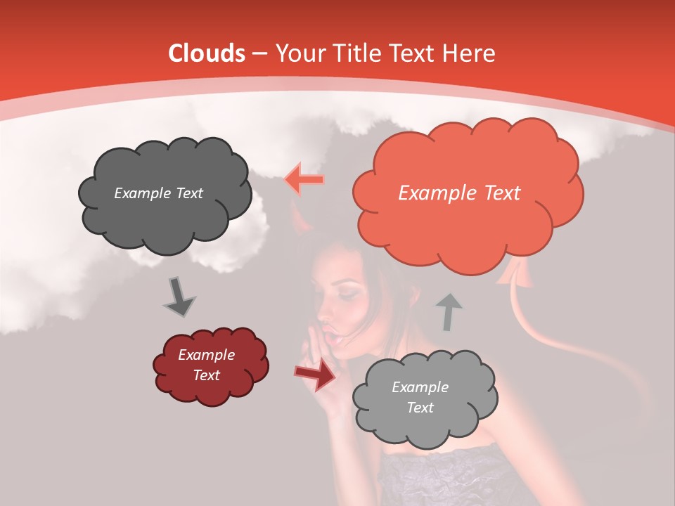 Girl Naughty Desire PowerPoint Template