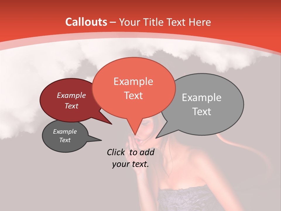 Girl Naughty Desire PowerPoint Template