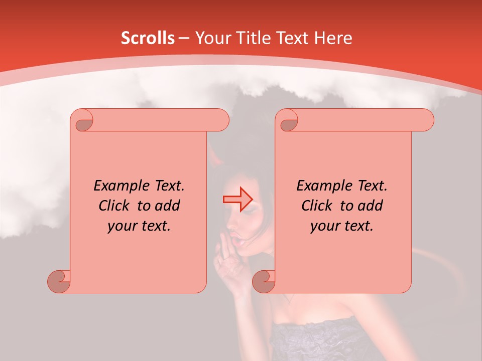 Girl Naughty Desire PowerPoint Template