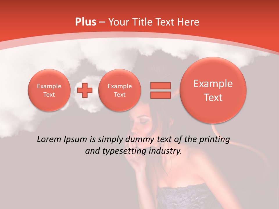 Girl Naughty Desire PowerPoint Template