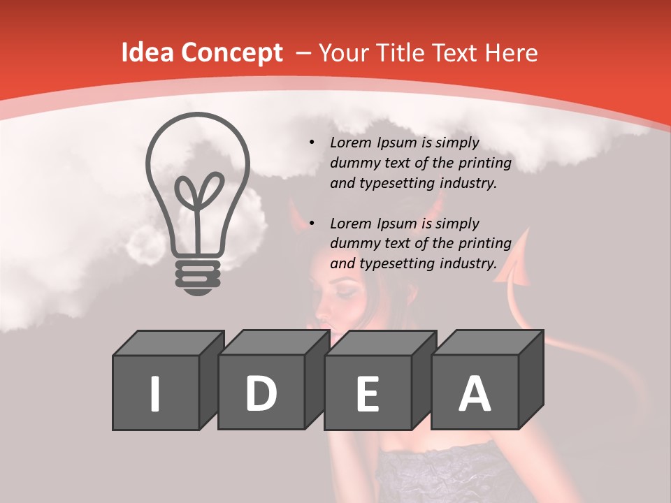 Girl Naughty Desire PowerPoint Template