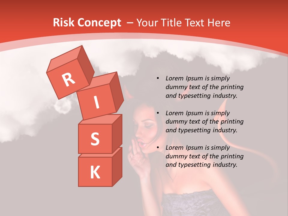 Girl Naughty Desire PowerPoint Template