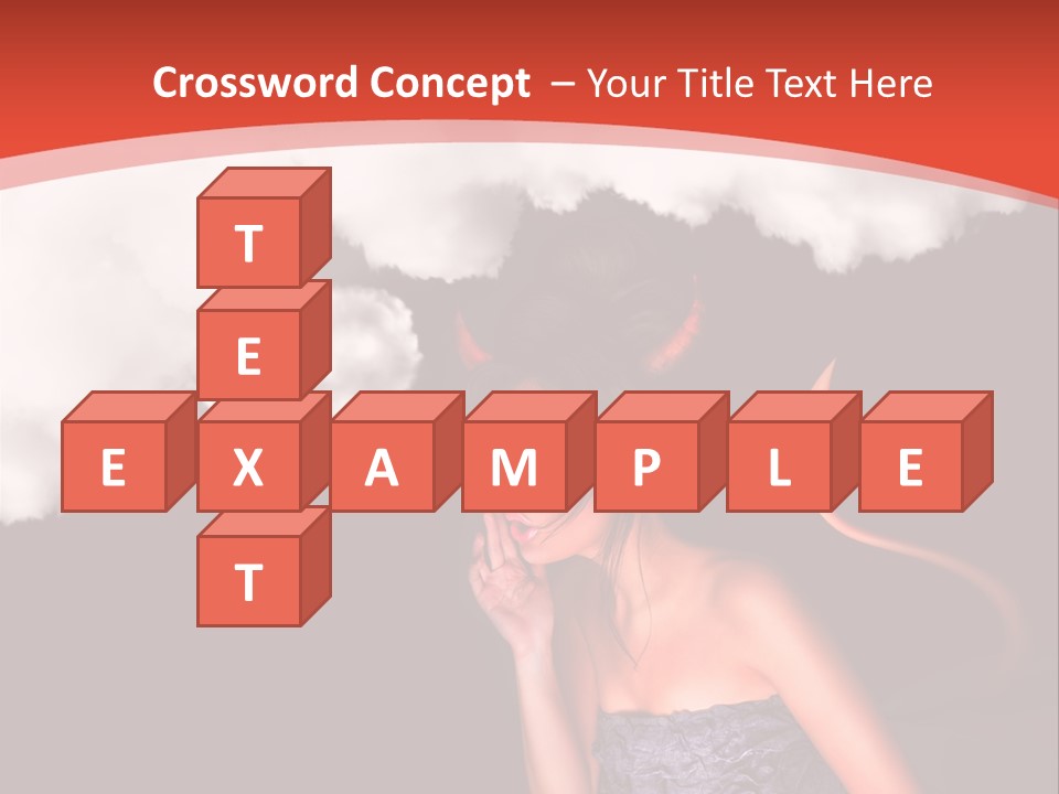 Girl Naughty Desire PowerPoint Template