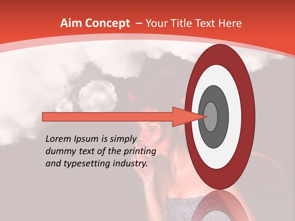 Girl Naughty Desire PowerPoint Template