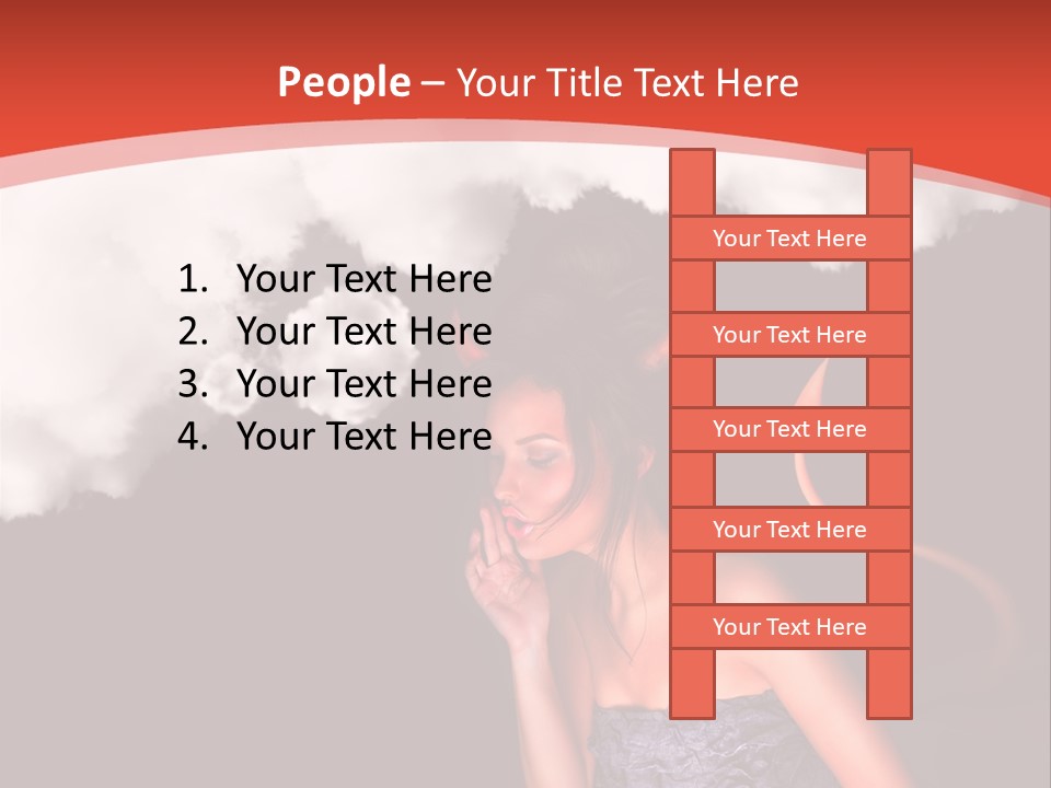 Girl Naughty Desire PowerPoint Template