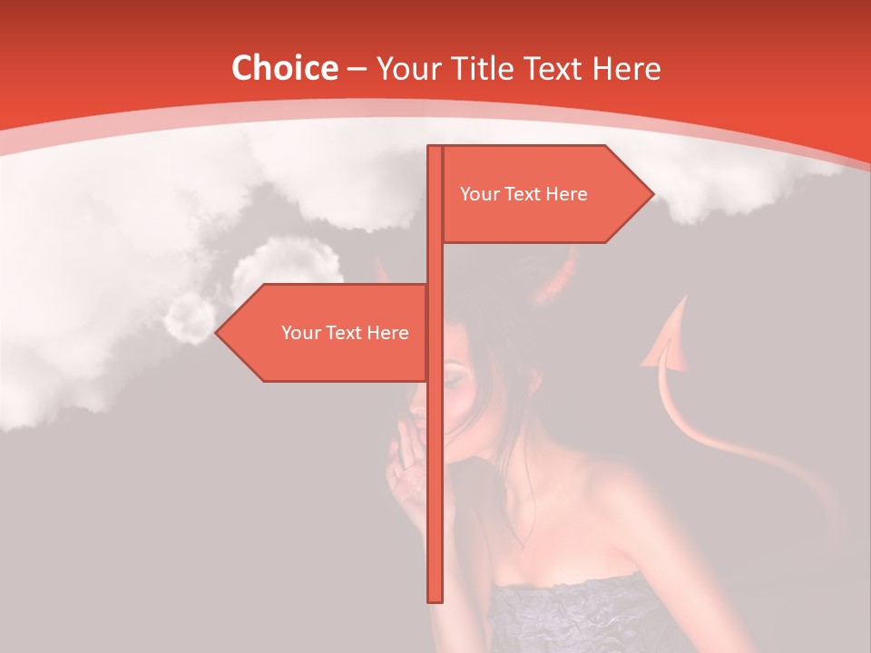 Girl Naughty Desire PowerPoint Template