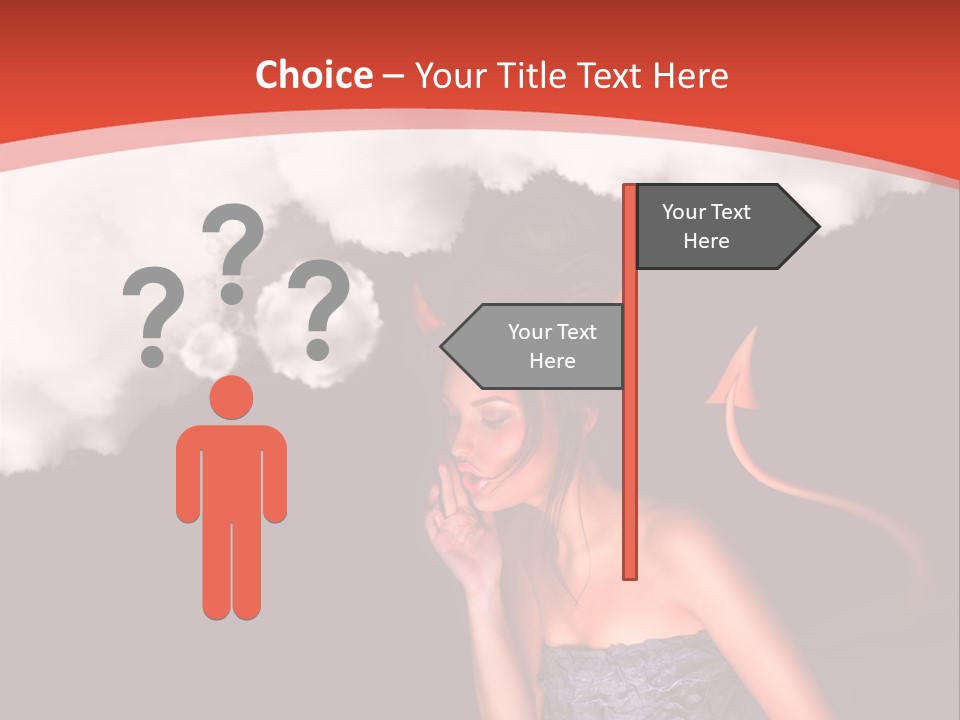 Girl Naughty Desire PowerPoint Template