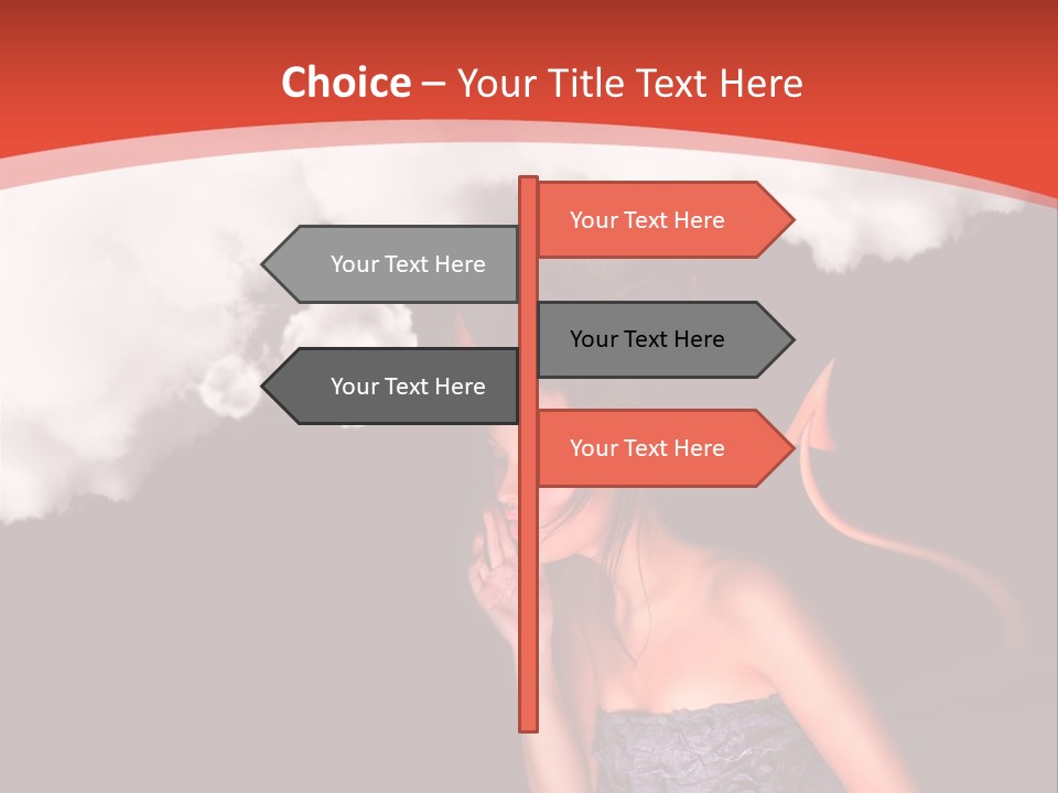 Girl Naughty Desire PowerPoint Template