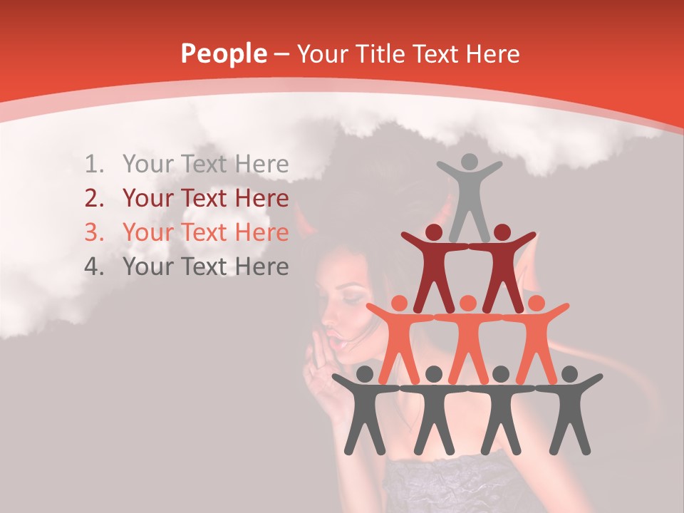 Girl Naughty Desire PowerPoint Template