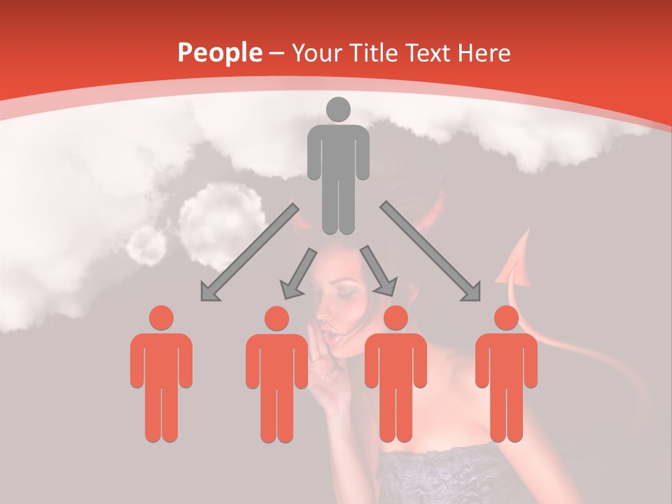 Girl Naughty Desire PowerPoint Template