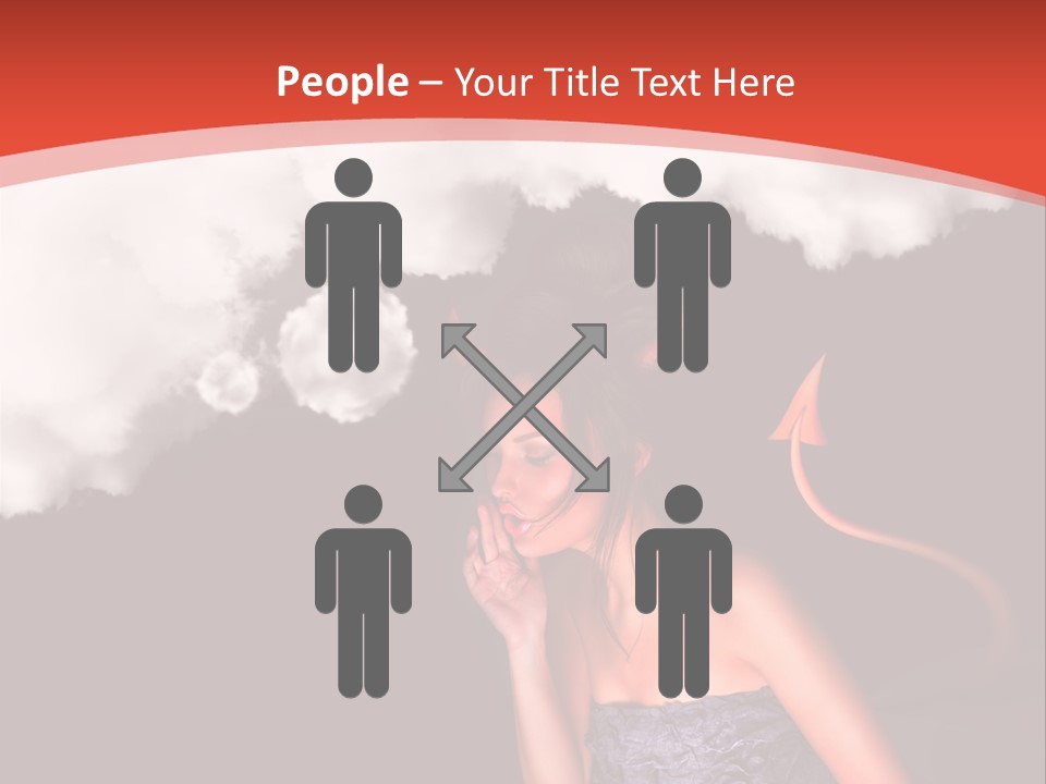 Girl Naughty Desire PowerPoint Template