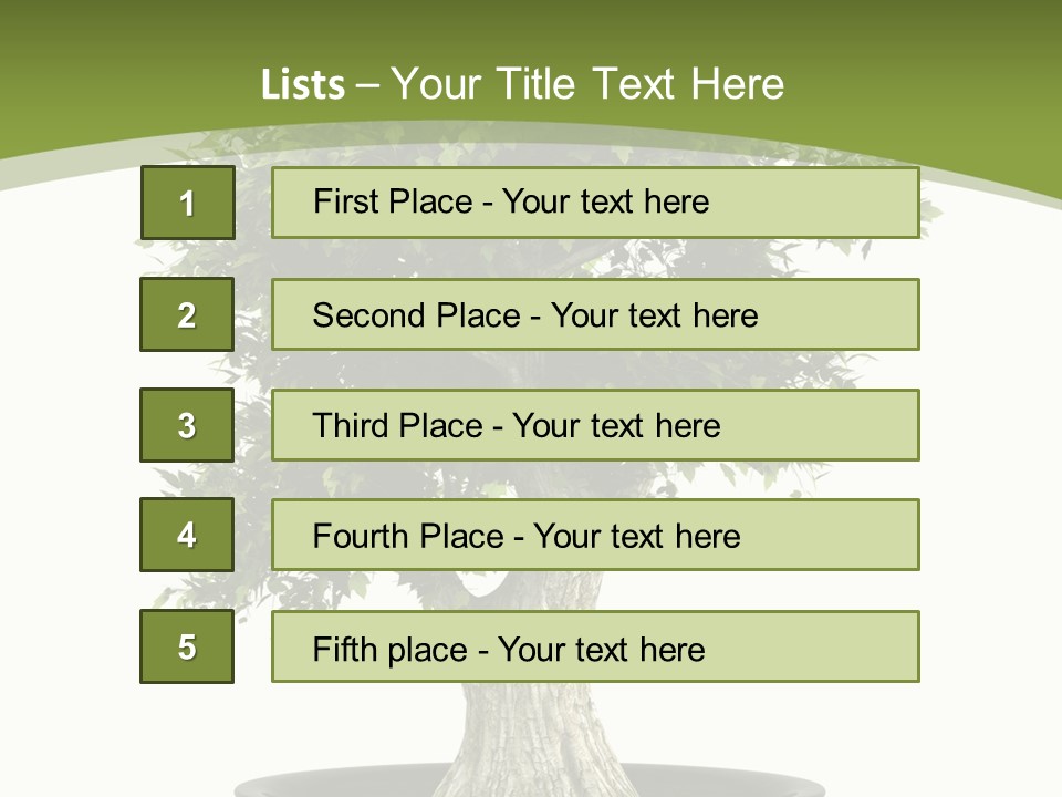 Colour Nobody Bush PowerPoint Template