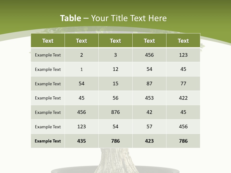 Colour Nobody Bush PowerPoint Template