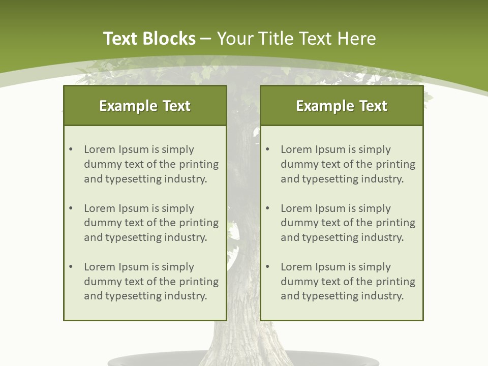 Colour Nobody Bush PowerPoint Template