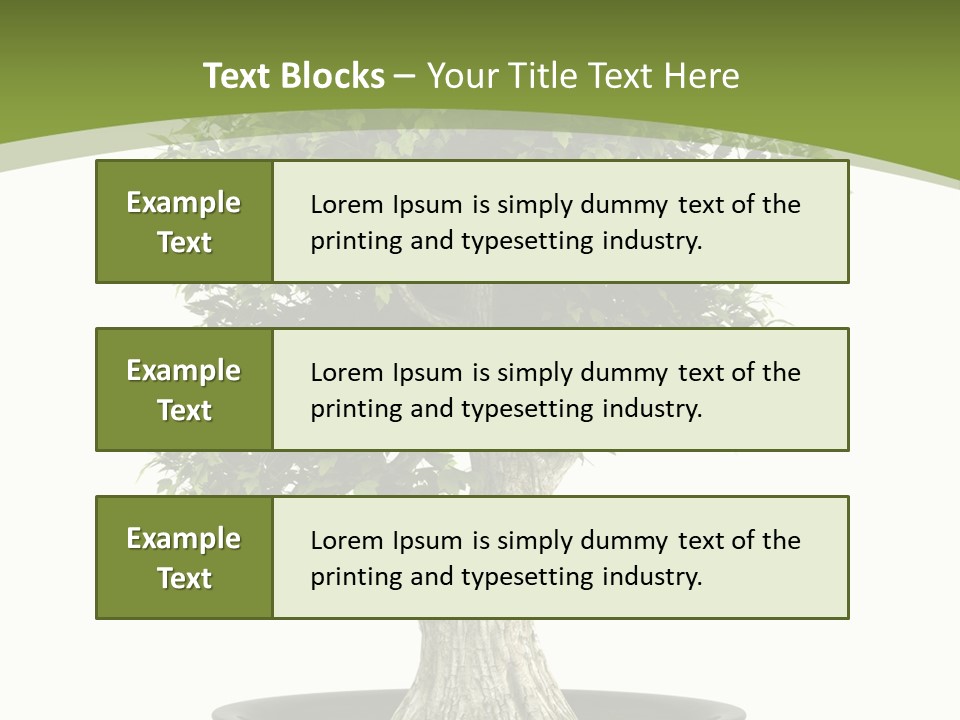 Colour Nobody Bush PowerPoint Template