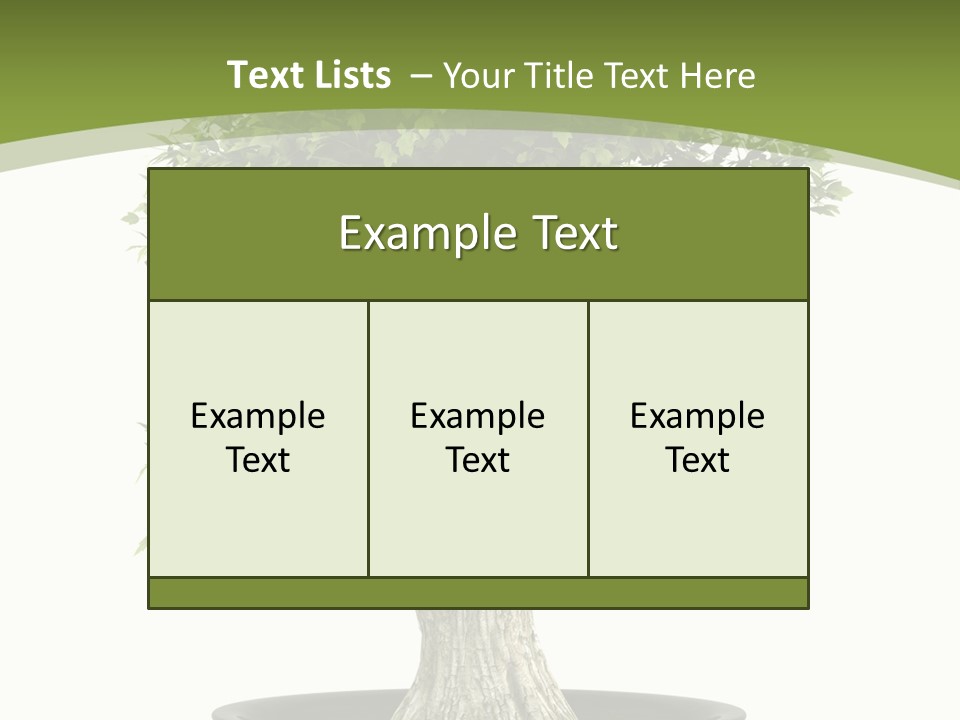 Colour Nobody Bush PowerPoint Template