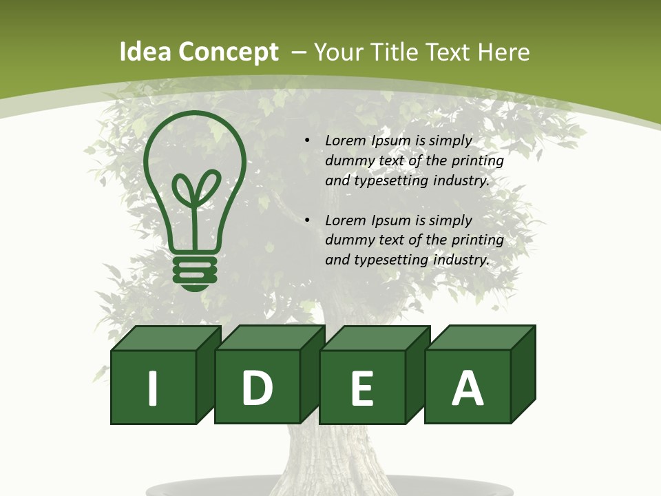 Colour Nobody Bush PowerPoint Template