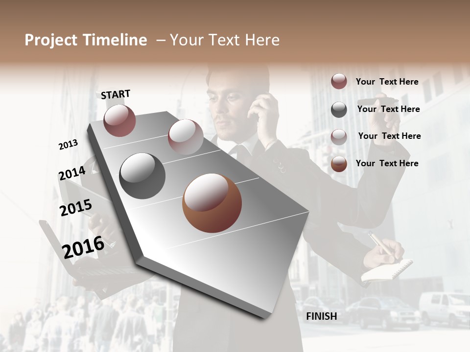 Stress Notebook Office PowerPoint Template