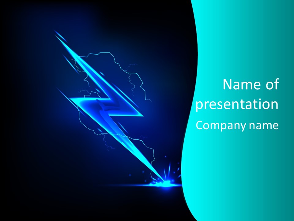 Light Effect Thunderbolt PowerPoint Template