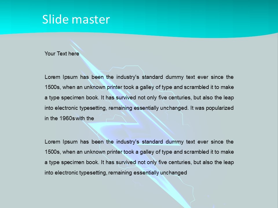 Light Effect Thunderbolt PowerPoint Template