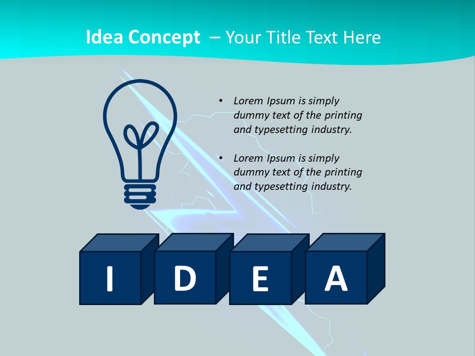 Light Effect Thunderbolt PowerPoint Template