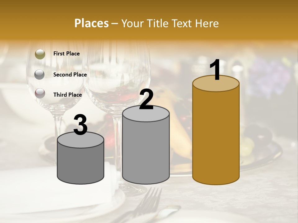 Wine Glass Coffee Crystal PowerPoint Template