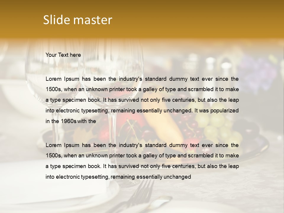 Wine Glass Coffee Crystal PowerPoint Template