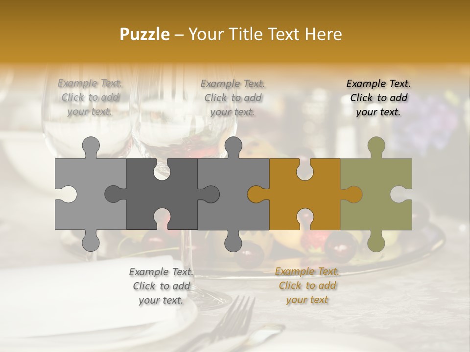 Wine Glass Coffee Crystal PowerPoint Template