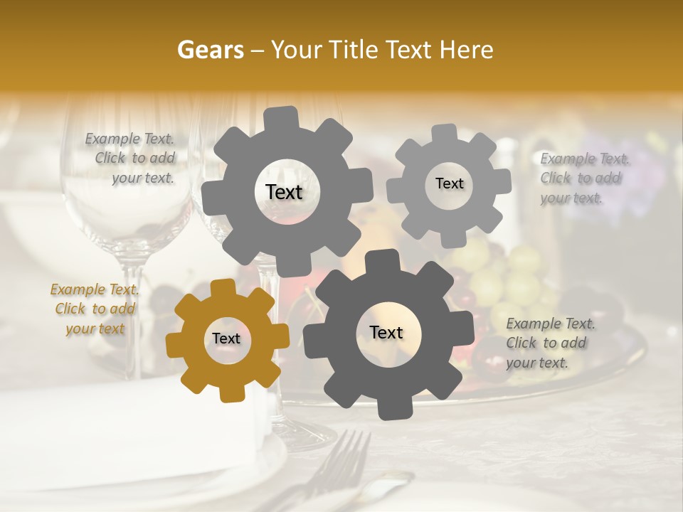 Wine Glass Coffee Crystal PowerPoint Template